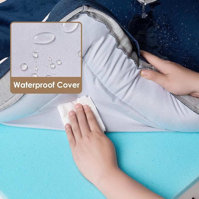 EHEYCIGA Orthopedic Dog Beds for Extra Large Dogs, Waterproof Memory Foam XXL Dog Bed with Sides, Non-Slip Bottom and Egg-Crate Foam Big Pet Couch Bed with Washable Removable Cover, Navy | Non-Slip Bottom and Egg-Crate Memory Foam Extra Large Pet Couch...