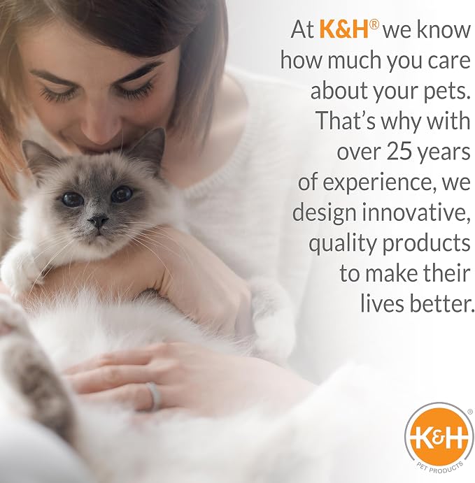 K&H Pet Products Self-Warming Cat Bed Pad,Self Heating Pad for Outdoor Cat Houses,Warming Mat for Indoor Pet Beds&Furniture,Reversible Blanket,Machine Washable-Small 21 X 17in Gray/Black,(Pack of 6)