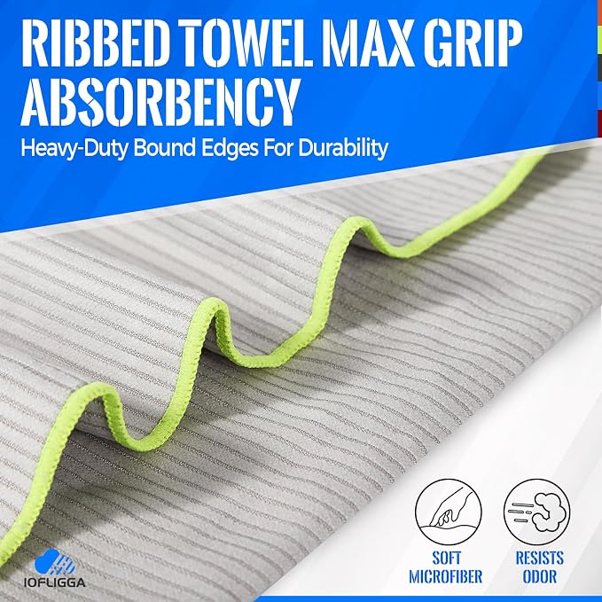 5 Pack Microfiber Gym Towels – Quick Dry, Super Absorbent, Lightweight & Compact Sweat and Workout Towels for Travel, Camping, Hot Yoga, Beach, and Sports (12 * 40" (5 Pack))