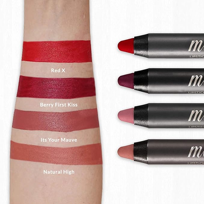 VASANTI Matte Crush Lipstick Pencil – It's Your Mauve – Soft, Velvety Matte Finish, Waterproof, Smooth Application – Natural, Vegan, Paraben-Free Lip Color
