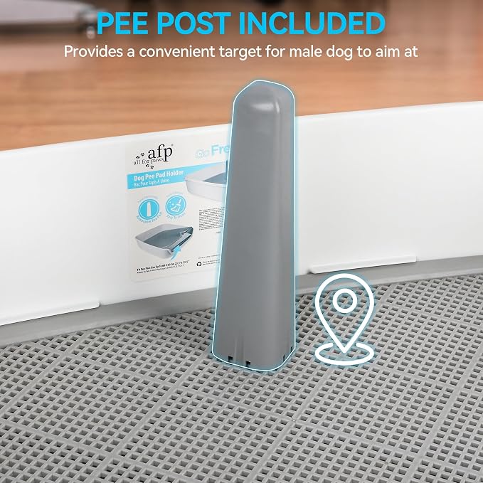 ALL FOR PAWS Pee Pad Holder, XL Dog Litter Box, Puppy Pads Holder, Puppy Potty Tray for Small/Medium Dog Potty Training, 25" x 25"