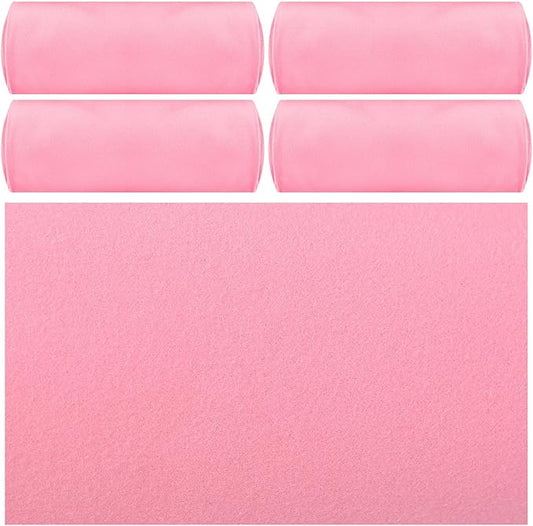 Breling 4 Pack 72" x 24" Hot Yoga Towel Non Slip Microfiber Mat Towel Sweat Absorbent Soft Pilates Mat Essentials for Hot Yoga Pilates Exercise (Pink)