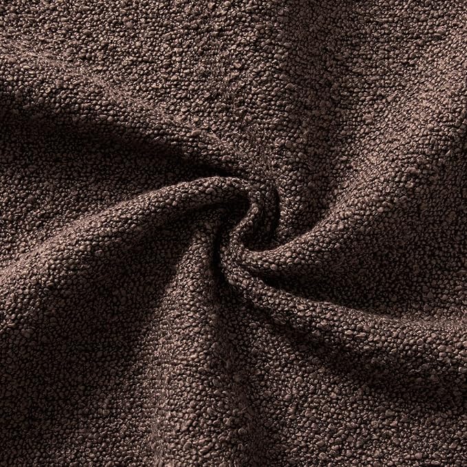 MIULEE 12x20 Decorative Lumbar Boucle Couch Pillow Covers Cocoa Brown | Set of 2 Textured Neutral Fall Autumn Throw Pillow Covers, Accent Solid Pillowcases, Sofa Living Room Home Decor