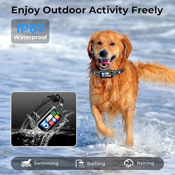 Smart Dog Bark Collar for Small Medium Large Dog, Effective No-Bark Collar | Fits 8-120lbs Dogs, 4 Training Modes, 5 Adjustable Sensitivity Levels, Built-in Bark Counter, Rechargeable, Waterproof