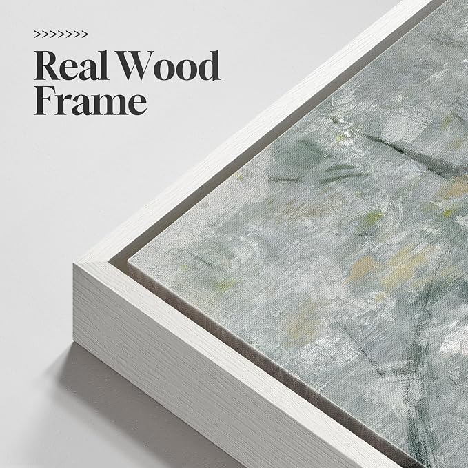 Framed Forest Landscape Wall Art, Modern Cottage Canvas Art Prints, Contemporary Nature House Pictures Wall Decor for Living Room Bedroom Dining Room Hallway Office 24x36 In