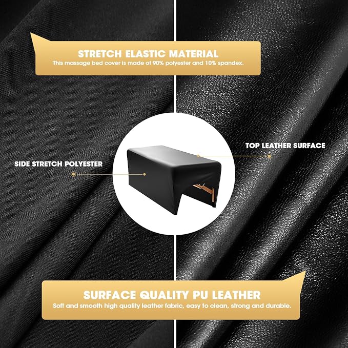 Onism Lash Bed Cover - Wipeable PU Leather Massage Table Cover, Waterproof, Soft Comfortable Spa Bed Cover, Suitable for Fits Grafting Eyelash Beds Massage Tables, Perfect for Salons Spa Home Use
