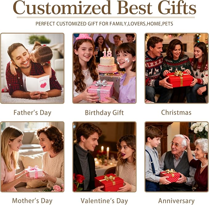 SHIPS NEXT DAY Personalized Mothers Day 2026 Gifts for Mom Wife Grandma Nana from Daughter Son Kids Husband Custom Blanket with Picture Photo Text Customized Blankets Christmas Birthday Gifts