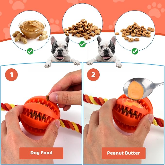 Interactive Dog Toys, Crate Training Aids for Puppies,Orange