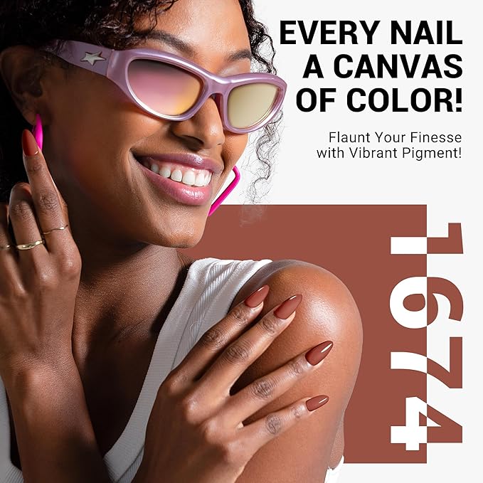 MelodySusie Thick Rust Red Brown Gel Nail Polish,0.5fl oz Nails Soak Off UV LED Brown Gel Polish Christmas Gift for Women Nail Art Manicure Salon DIY Nail Design Decoration at Home-1674