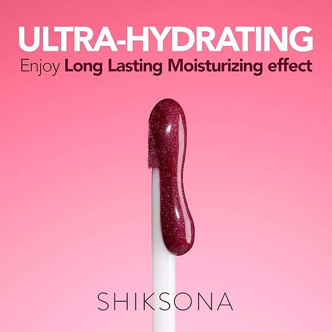 ShikSona High Shine Lip Gloss | Hydrating, Vegan, Non-Sticky Lipgloss in a Timeless, Universal Color | Sassy Stunner (Sheer Peach with Pink Shimmer)