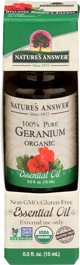 Natures Answer, Essential Oil Geranium Organic, 0.5 Fl Oz