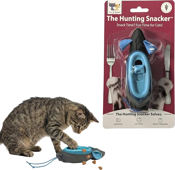SPOT Doc and Phoebe's Cat Hunting Snacker - Interactive Indoor Treat Dispenser, Encourage Natural Instincts to Hunt, Provide Mental Stimulation, Solve Behavioral Problems & Obesity, Pack of 1 Mouse
