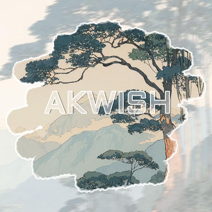 Vintage Japanese Forest Framed Canvas Wall Art – Tranquil Mountain Landscape Painting Print, Retro Nature Tree Scene Decor for Living Room Bedroom Nursery Office Home 16x24 inch