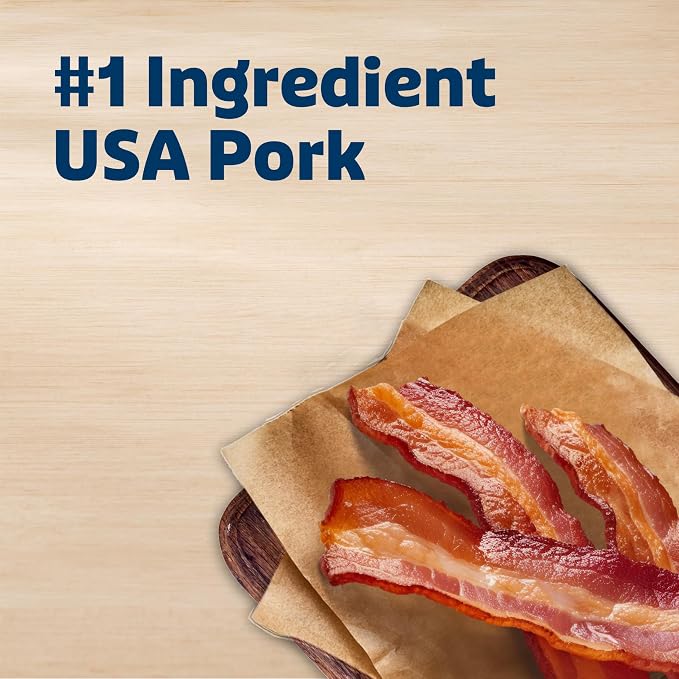 Blue Buffalo Sizzlers Pork Bacon-Style Dog Treats, 28 oz | Real USA Pork First, Soft & Chewy Texture, Tear for Portion Control, No Red 40, BHA, Corn, Wheat, or Soy