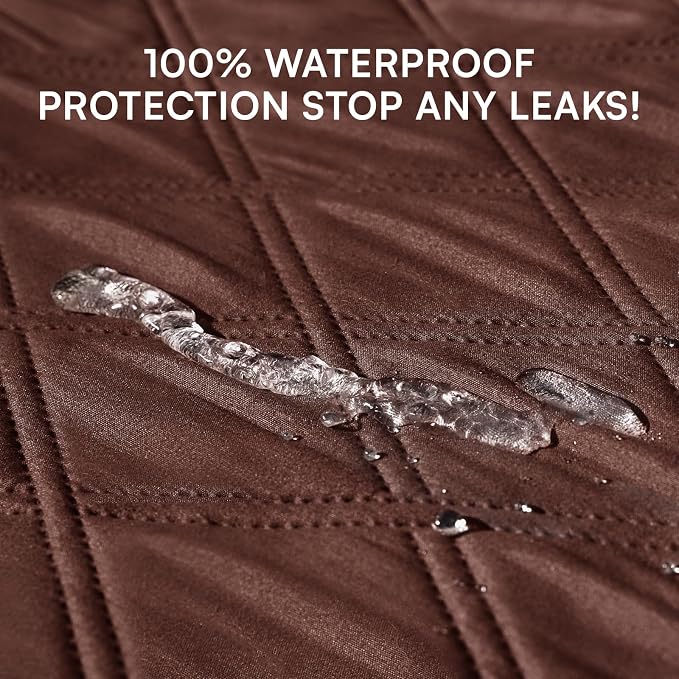Luciphia Waterproof Couch Cover for Dogs, Non-Slip Pet Sofa Protector | Non-slip waterproof couch cover scratch-resistant machine washable protects sofa bed, Coffee Brown, 40" x 50"