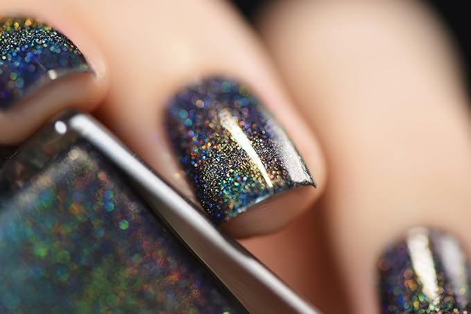 ILNP Missed Calls - Black Holographic Nail Polish