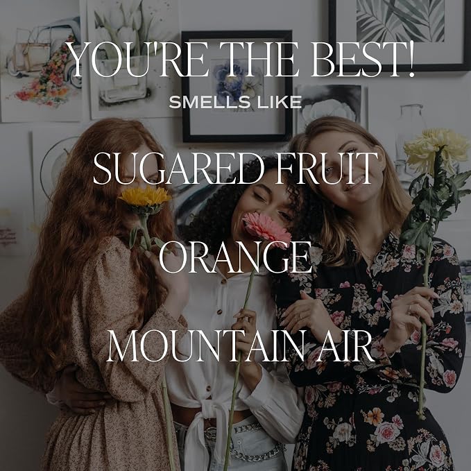 Sweet Water Decor You're The Best Candle | Tropical Fruit and Sugared Orange, Summer Scented Soy Wax Candle for Home | 9oz Clear Jar, 40 Hour Burn Time, Made in The USA