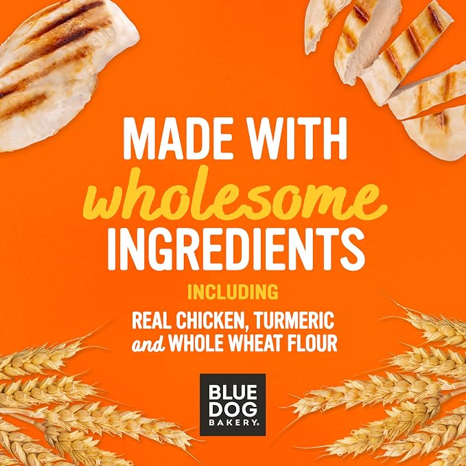 Blue Dog Bakery, More Crunch Chicken Biscuit, Medium Dog Treats 14oz 6pk | Crunchy Oven-Baked Dog Treat Biscuits, Chicken Flavor, Made with Real Premium Wholesome Ingredients in the USA