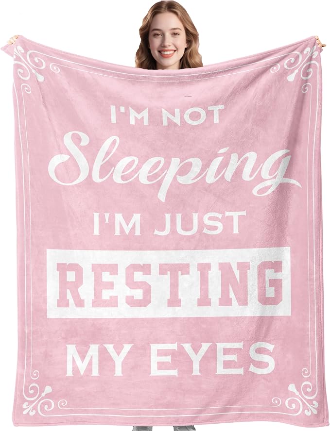 kituzol Gifts for Women, Mother's Day Birthday Gift, Funny Present for Women, Mom Wife Blanket, White Elephant Gifts for Adults Blanket (Pink, 60x50inches)