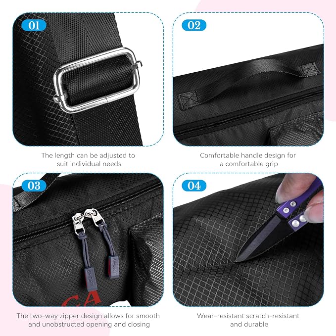 Upgrade Yoga Mat Bag, Waterproof Yoga Gym Bag Tote Bag with Adjustable Strap, Multi-Pockets Yoga Mat Carrier for Gym, Fitness