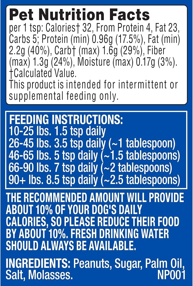 Milk-Bone Natural Peanut Butter Spread with Jif, 4 Pouches | Lickable dog treats in a squeezable pouch