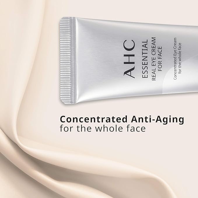 AHC Aesthetic Hydration Cosmetics Facial Moisturizer Essential Eye Cream for Face AntiAging Hydrating Korean Skincare OZ, 0.33 Ounce