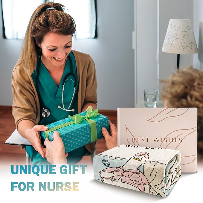 Nurses Gifts for Women/Men, Cute Nurses Week/Appreciation Gifts | Soft LPN RN Nurse Blanket, Nursing Student Graduation Gift Flannel Throw Blanket 60" X 80"