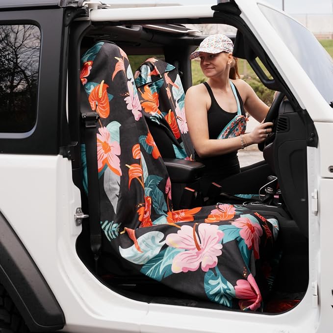 Sprints Athletic Running Towel, Full-Sized, Car Seat Cover - Performance Microfiber (Moonrise in Maui)