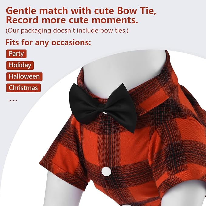 Koneseve Dog Shirt Plaid Dog Clothes for Medium Large Dogs Boy Girl Soft Pet T-Shirts Breathable Outfit Adorable Costume Grid Clothing Birthday Thanksgiving Christmas Sweater Apparel (Red#1; 5XL)