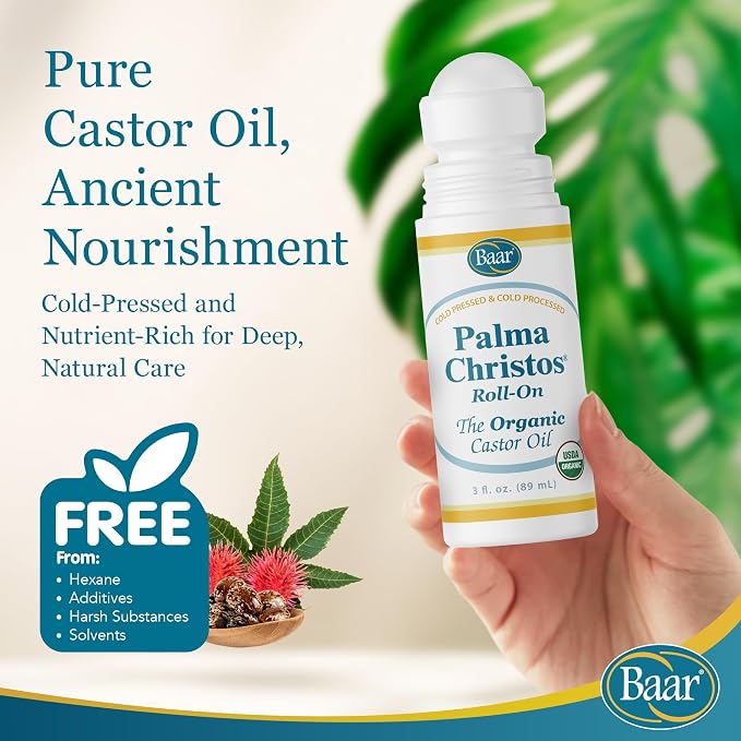 Palma Christos Roll-On, Organic Castor Oil 3 oz