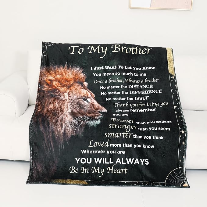 Best Brother Gifts from Sister for Birthday, Big Brother Birthday Gifts for Brother Adult from Sister,Birthday Gifts for Brothers from Sisters, 60"x80"Blanket