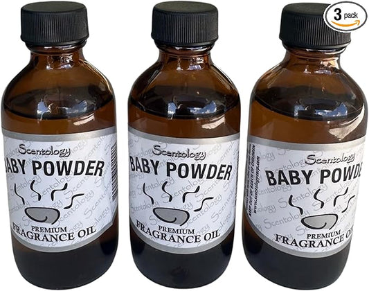 "Scentology Essential Oil for Diffuser Aromatherapy Home Fragrance Premium Quality 100% Oil Big 2OZ Meditation Scented Oils Baby Powder Fragrance in a Package of 3 or 6 Bottles per Fragrance." (3)