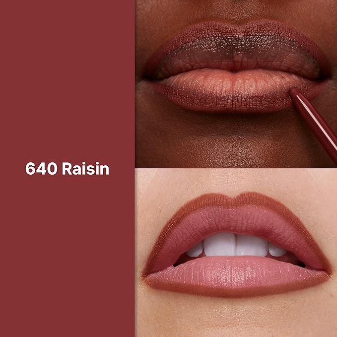 REVLON Colorstay Lip Liner Makeup with Built-In Sharpener, Longwear Rich Colors, Stocking Stuffer for Women, 640 Raisin, 0.01 oz