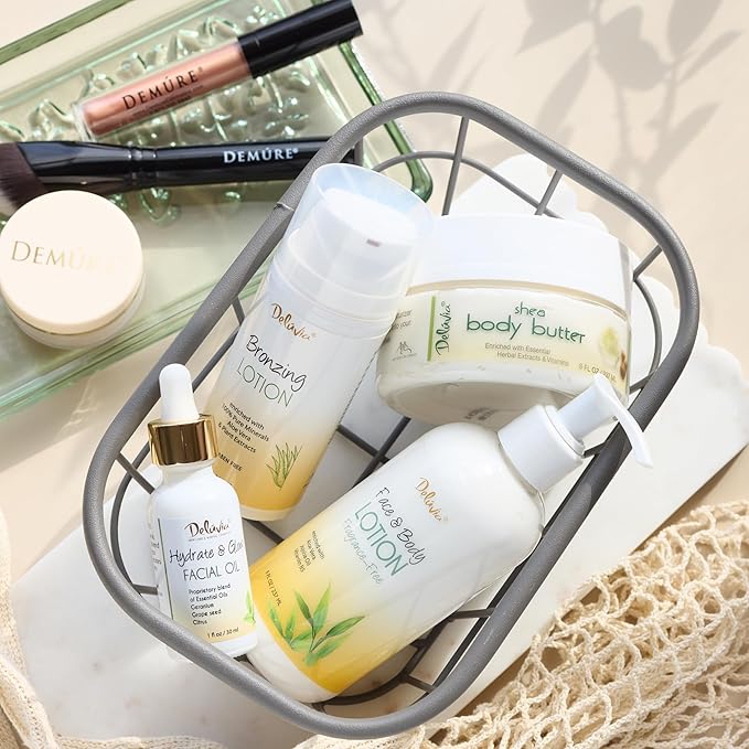 Deluvia Moisturizing Body Lotion & Face Lotion, Organic Aloe Vera, Shea Butter, Organic Jojoba Oil, Vitamin E & B5. Daily Skin Moisturizing Lotion For Dry Skin, Great For All Skin Types. - 2 Pack
