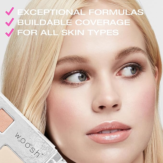 Woosh Beauty Fold Out Complexion | Travel Makeup Palette, Cream & Powder, 6 Shades
