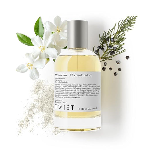 Twist Melrose No. 112 - Eau De Parfum Inspired by Dipt. Orpheon, Long-Lasting Perfume For Women & Men, Paraben Free, Vegan, Clean Ingredients, Unisex, Fragrance - Spray 100 ml | 3.4 fl. oz.