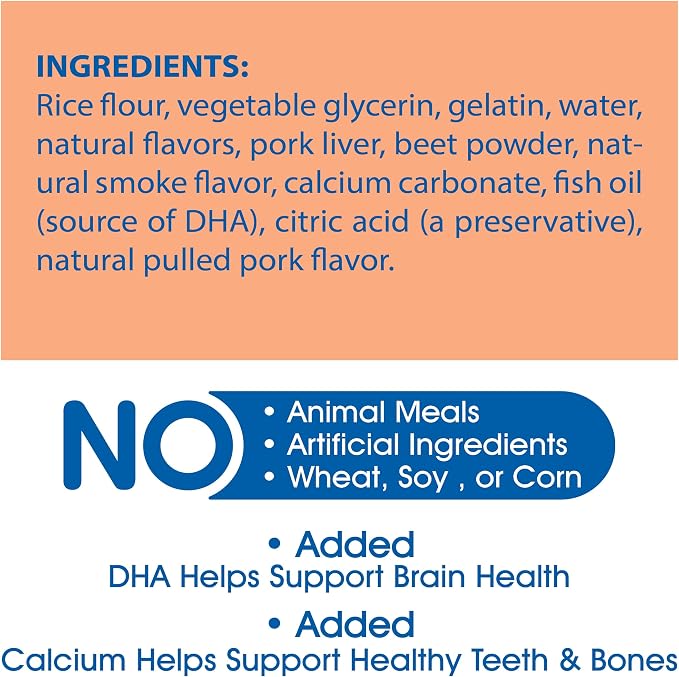 N-Bone Puppy Teething Rings, Taste of Texas Pulled Pork Flavor, Natural Puppy Teething Chews, Helps Soothe Teething Gums, Calcium Enriched Chew Treats, 3 Rings