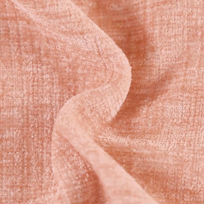 CaliTime Decorative Couch Throw Pillow Covers 18 X 18 Inches Dusty Pink | Pack of 4, Cozy Chenille Cushion Cases for Sofa Bed Living Room Farmhouse Home
