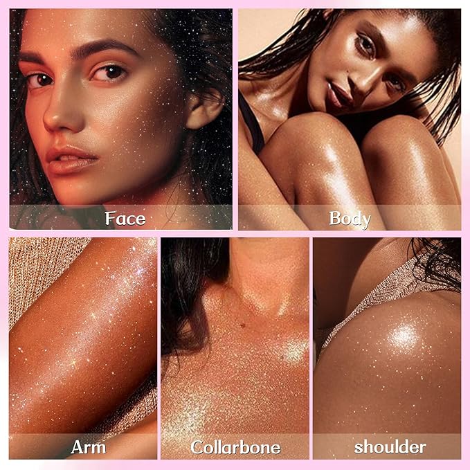 Glitter Spray for Hair and Body, Glitter Body Spray, Quick-Drying Waterproofing, Suitable for Festival Rave