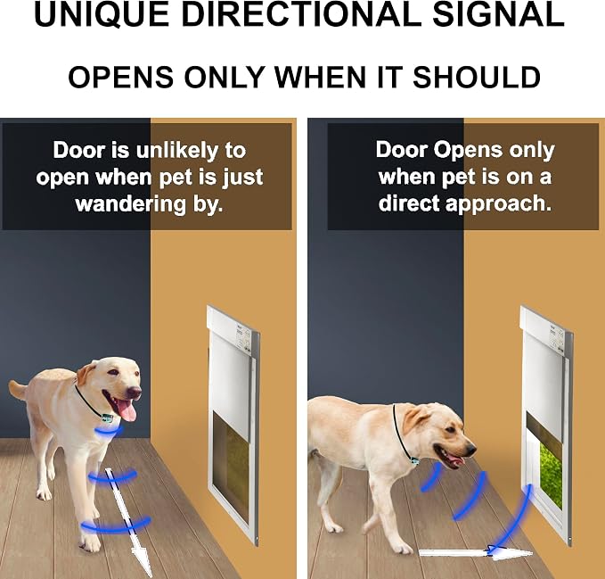 Power Pet Smart Automatic Electronic Pet Door by High Tech Pet (Wall Mount, Large, Non-WiFi)