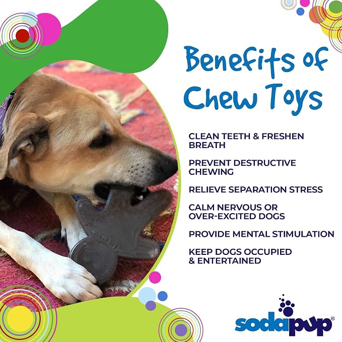 SodaPup Gingerbread Man – Durable Dog Chew Toy Made in USA from Non-Toxic, Pet Safe, Food Safe Nylon Material for Mental Stimulation, Clean Teeth, Fresh Breath, Problem Chewing, Calm Nerves, & More