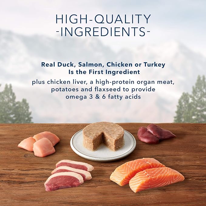 Blue Buffalo Wilderness Variety Pack Adult Paté Wet Cat Food, 3 oz, 24 ct | Chicken, Salmon, Duck & Turkey (6 of Each), High Protein & Grain-Free Recipe, Supports Energy for an Active Life