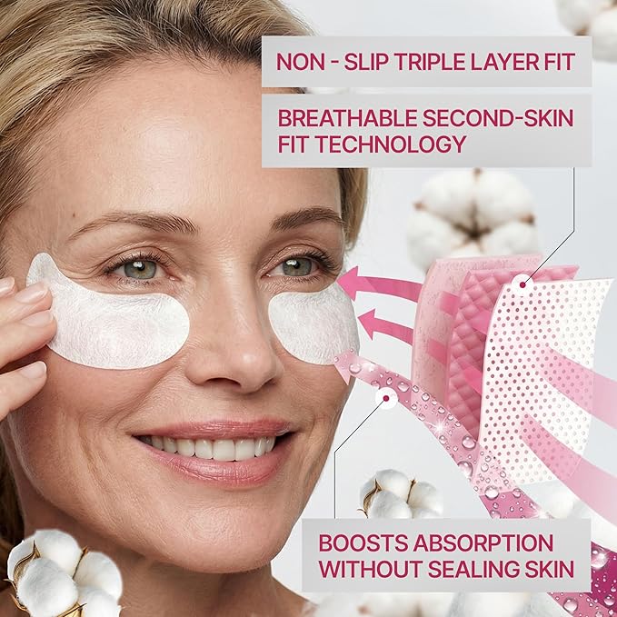 Dermatologist Evaluated Depuffing Triple Hyaluronic Acid Under Eye Patches–Breathable Eye Masks with Botanical Extracts for Dark Circles, Fine Lines & Wrinkles, Hydrating and Cool firming| 12Pairs