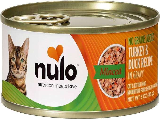 Nulo Freestyle Grain-Free Minced Wet Canned Food for Cats and Kittens, Turkey & Duck, 3 Ounce, 24 Cans