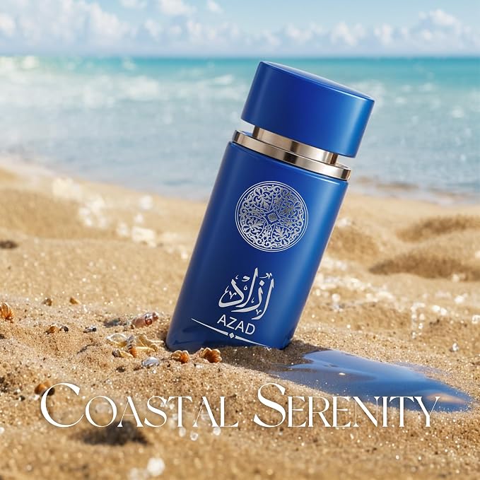 A CENTER AZAD& AZAD Blue Men's Cologne Gift Set - 3.4 Fl Oz Each | Amber Floral & Vanilla,Tobacco,Patchouli Fragrance | Eau de Toilette Duo for Daily & Special Occasions