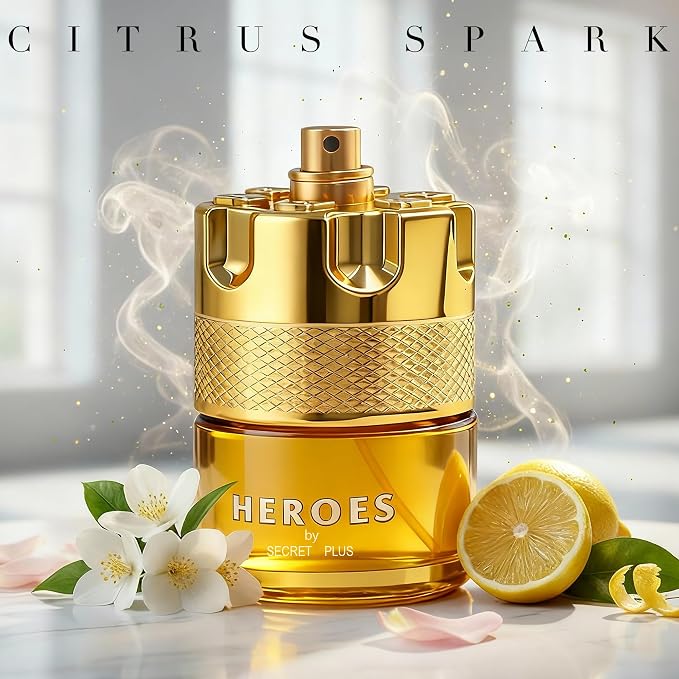 AFLUXE HEROES-SECRET PLUS, Men's Cologne Gift, Long Lasting EDP, Aura of Elitism & Modern Style, Perfume for Business, Commute and Casual Use, 3.4 Fl Oz