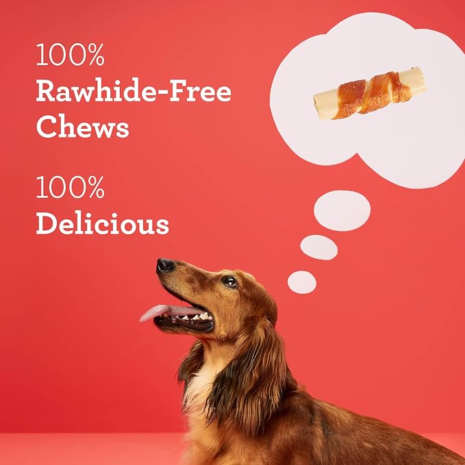 DreamBone Chicken Wrapped Mini Stick Rawhide-Free Dog Treats, 15 Count | Daily Chew, Digests Safely and Completely, Made With Real Protein, Chicken and Veggies, For Adult Dogs