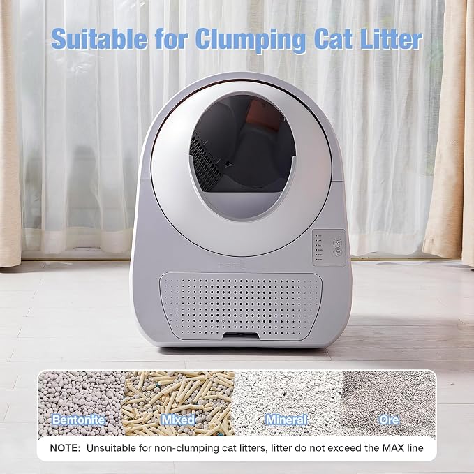 CATLINK Auto Cat Litter Box Self Cleaning(Young Version) | Advanced Odor & Leak Control, Automatic Litter Box for Large & Multi-Cat Homes, Cats from 3.5 pounds to 22 pounds