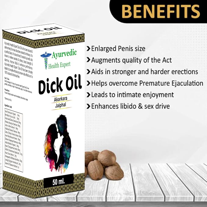 Herbal Sexual Dick Oil for Men & Women – Natural Aphrodisiac, Boosts Libido & Enhances Intimacy – 100% Ayurvedic Formula for Men Enlargement Massage Oil (50 Ml Pack of 1) 1.6oz