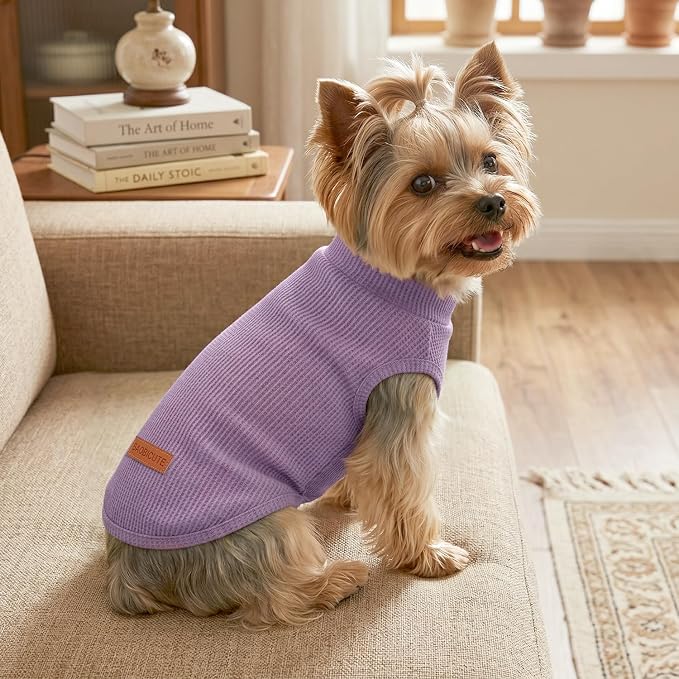 3Pack Dog Shirts Lightweight Waffle Dog Shirt for Small Dogs Sleeveless Dog Shirt for Small Medium Boy Girl Dogs Cozy & Breathable Pet Vest